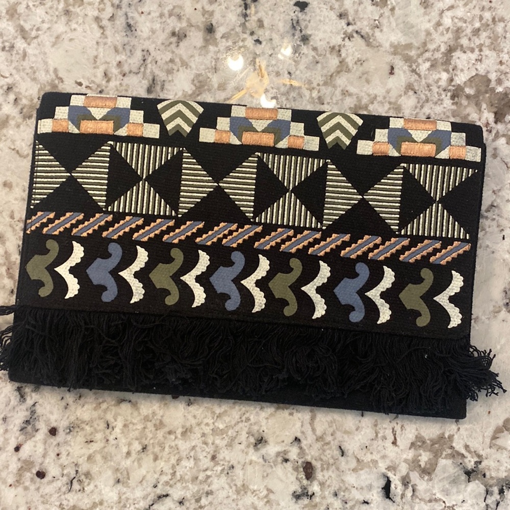 Stella & Dot fringe clutch